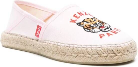 Kenzo Lucky Tiger canvas espadrilles Pink