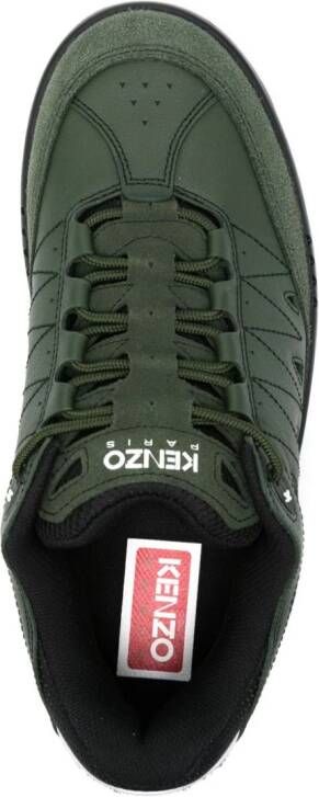 Kenzo mesh-panelled leather sneakers Black