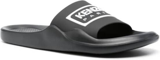 Kenzo Pool logo-embossed slides Black