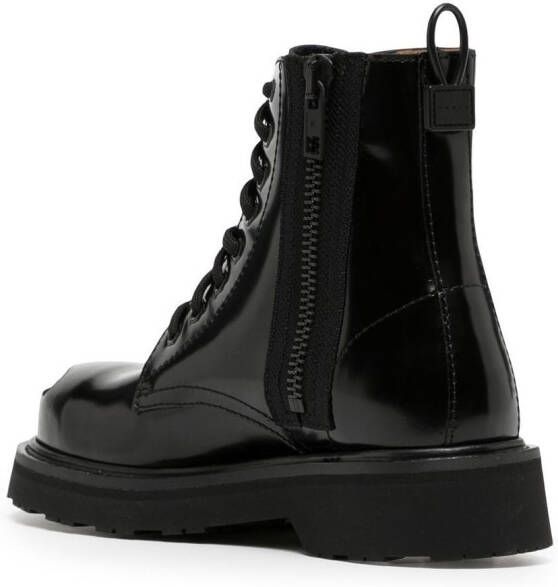 Kenzo smile leather ankle boots Black