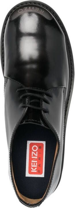 Kenzo smile leather derby shoes Black