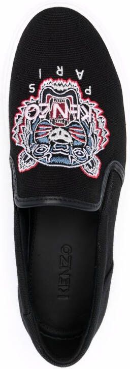 Kenzo Tiger Head-embroidered sneakers Black
