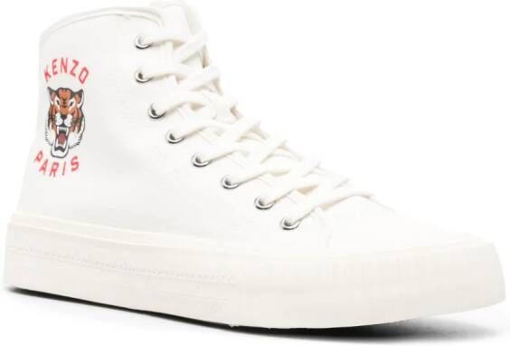 Kenzo Tiger-print high-top sneakers White