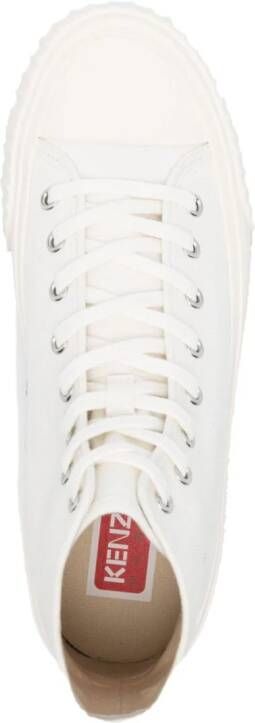 Kenzo Tiger-print high-top sneakers White