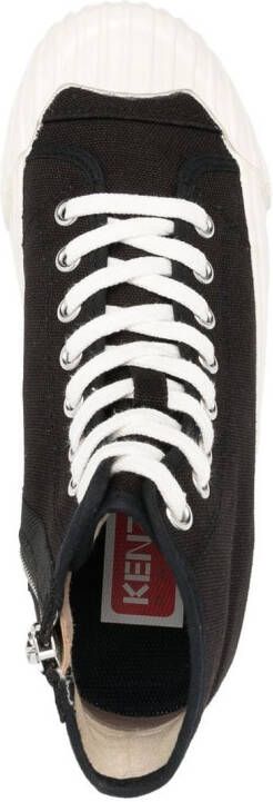 Kenzo tiger-print lace-up sneakers Black