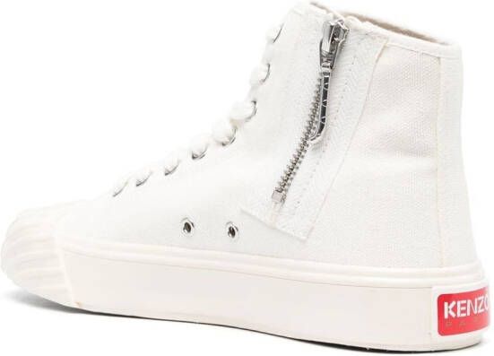 Kenzo tiger-print lace-up sneakers White