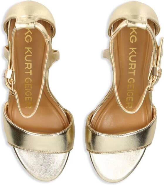 KG Kurt Geiger Faryn 2 70mm metallic sandals Gold