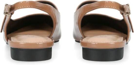 KG Kurt Geiger slingback patent ballerina shoes Neutrals