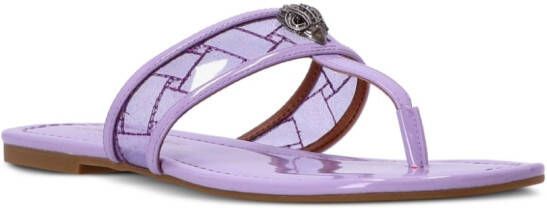 KG Kurt Geiger thong-strap patent-leather sandals Purple