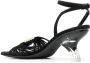 KHAITE Amity 65mm suede sandals Black - Thumbnail 3