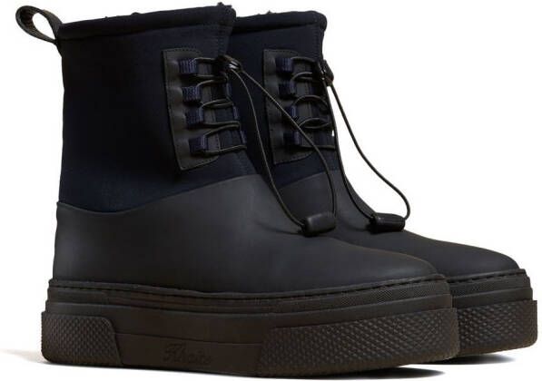 KHAITE Culver shearling-lining ankle boots Black
