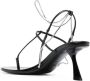 KHAITE Linden 65mm crystal-chain sandals Black - Thumbnail 3