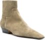KHAITE Marfa 25mm suede ankle boots Green - Thumbnail 2