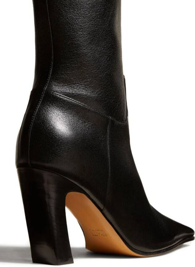 KHAITE Marfa 85mm leather over-the-knee boots Black