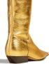 KHAITE Marfa metallic leather boots Gold - Thumbnail 3