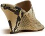 KHAITE Marion 75mm snakeskin-effect sandals Neutrals - Thumbnail 3