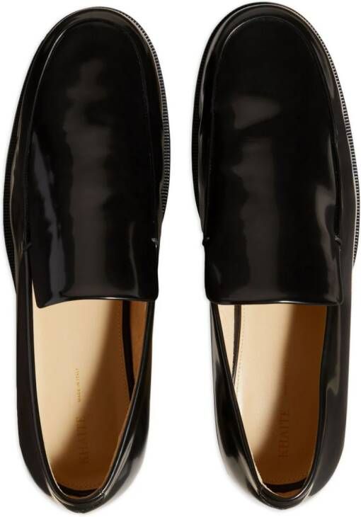 KHAITE The Alessio leather loafers Black