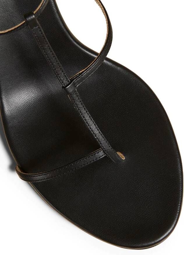 KHAITE The Jones 75mm leather sandals Black