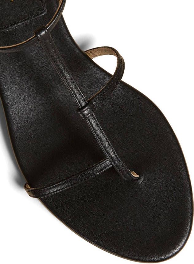 KHAITE The Jones leather sandals Black