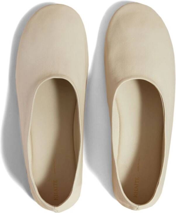 KHAITE The Maiden flat ballerina shoes Neutrals
