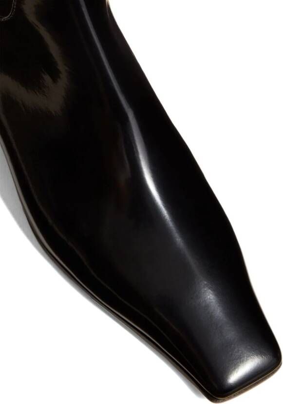 KHAITE The Marfa ankle leather boots Black