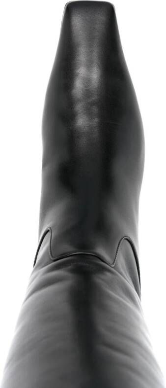 KHAITE The Marfa leather boots Black