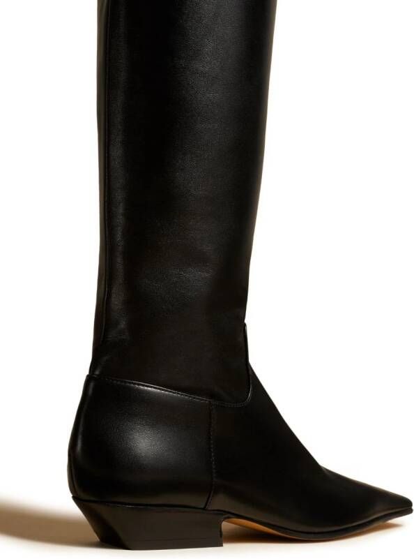 KHAITE The Marfa over-the-knee leather boots Black