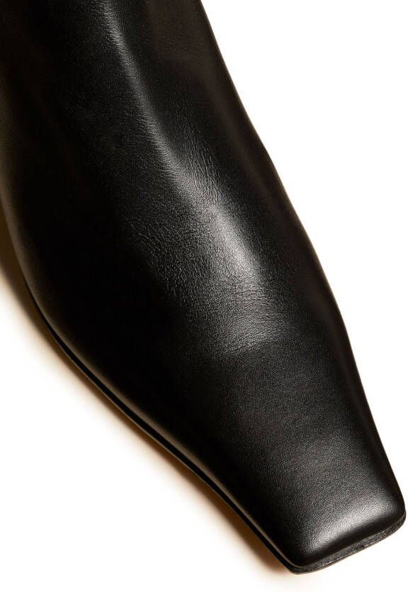 KHAITE The Marfa over-the-knee leather boots Black