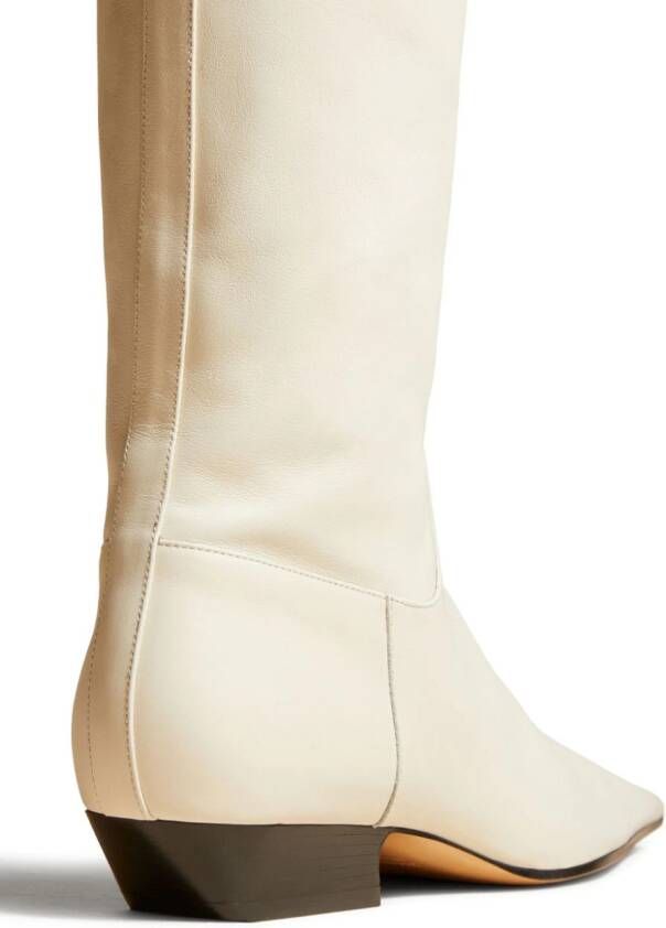 KHAITE The Marfa over-the-knee leather boots White