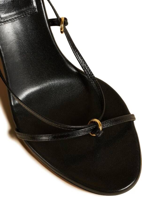 KHAITE The Marion 75mm leather sandals Black