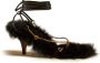 KHAITE The Marion shearling-lined 75mm sandals Black - Thumbnail 2