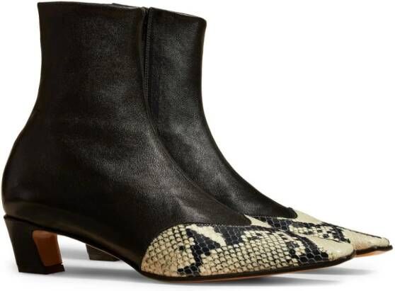 KHAITE The Neveda leather boots Black