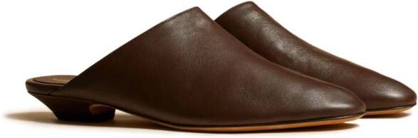 KHAITE The Otto leather mules Brown