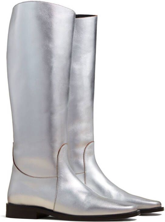 KHAITE The Wooster Riding boots Silver