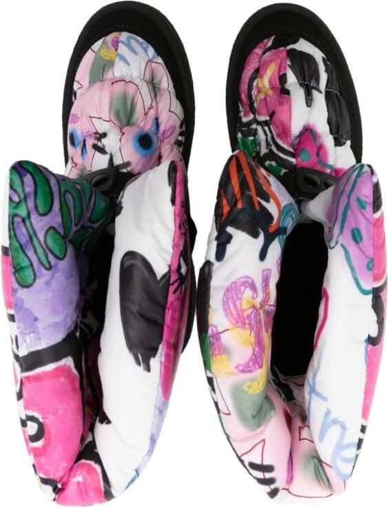 Khrisjoy graphic-print padded boots Pink