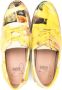 KidSuper graphic-print leather boat shoes Yellow - Thumbnail 4