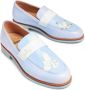 KidSuper graphic-print leather loafers Blue - Thumbnail 4