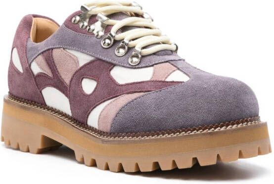 KidSuper panelled suede derby shoes Purple