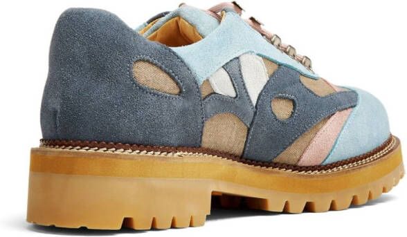 KidSuper panelled suede lace-up shoes Blue