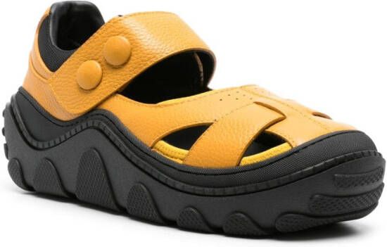 Kiko Kostadinov Hybrid leather sandals Yellow