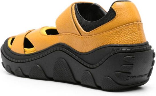 Kiko Kostadinov Hybrid leather sandals Yellow