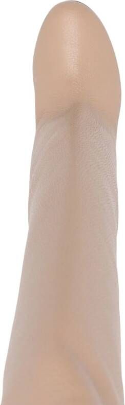 Kiton 95mm leather knee-high boots Neutrals