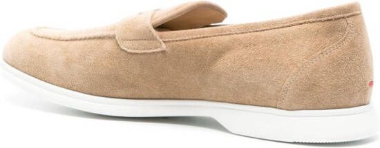 Kiton contrasting-sole suede loafers Neutrals