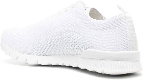 Kiton embossed-logo low-top sneakers White