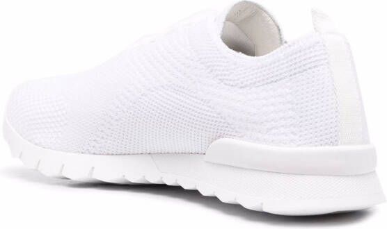 Kiton FIT textured-knit sneakers White