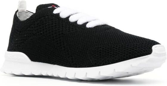 Kiton fully-perforated low-top sneakers Black