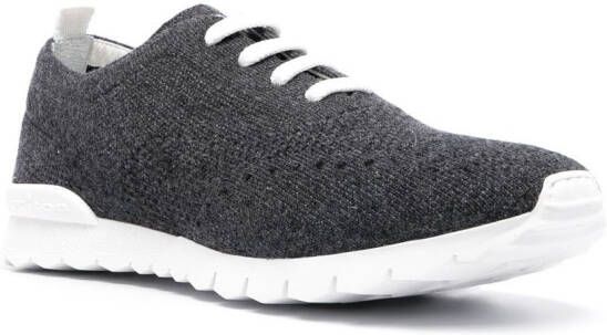 Kiton knitted low-top sneakers Grey