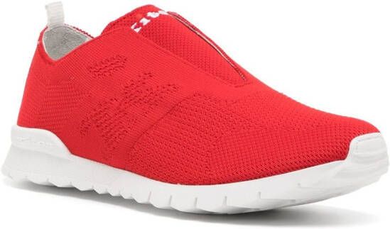 Kiton knitted-upper slip-on sneakers Red