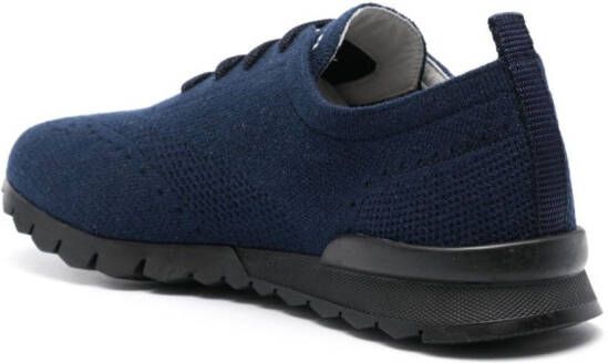 Kiton knitted-upper sneakers Blue