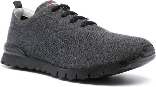 Kiton knitted-upper sneakers Grey